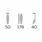 Design Floor Mirror in Ash Wood and Metal Made in Italy - Cuspide Viadurini