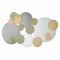 Decorative Wall Mirror with Colored Circles Made in Italy Quality - Babol