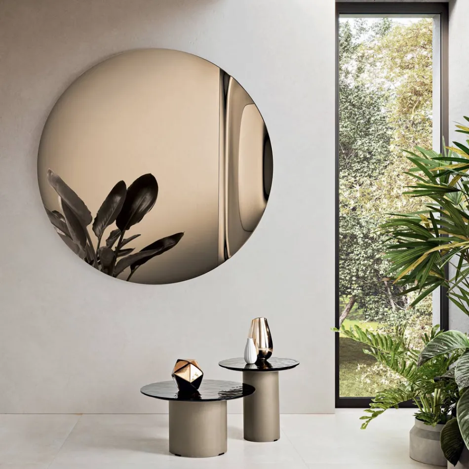 Made in Italy Wave Fused Glass Mirror - Candida Viadurini