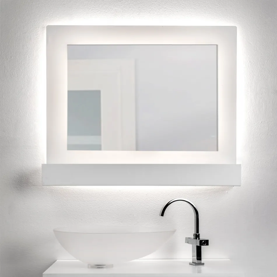 Horizontal Plexiglass Wall Mirror Container Made in Italy - Kiran Viadurini