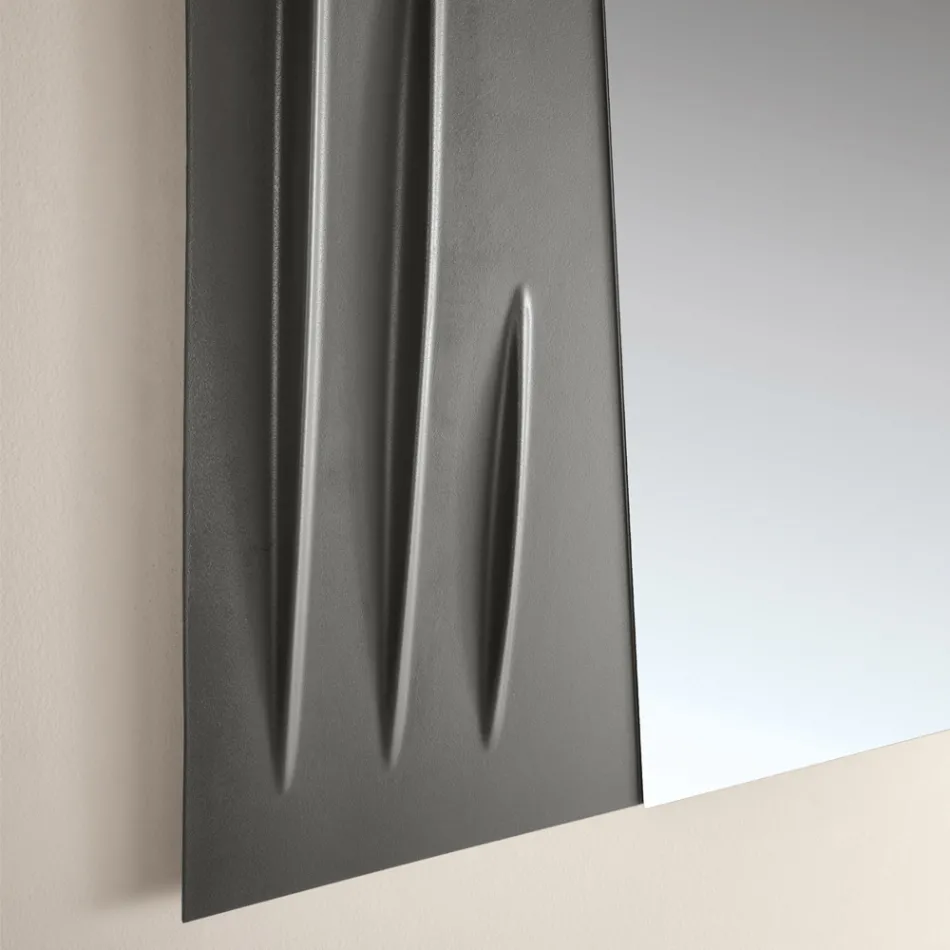 Square Mirror with Two-Color Painted Insert Made in Italy - Elion Viadurini