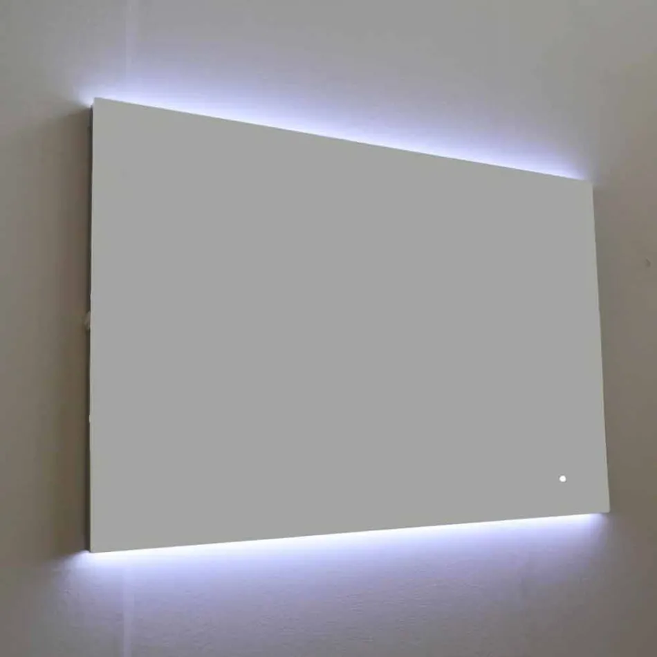 Backlit Wall Mirror with Steel Frame Made in Italy - Tundra Viadurini