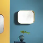 Rounded Rectangular Mirror, Metal Frame Made in Italy - Alexandra Viadurini