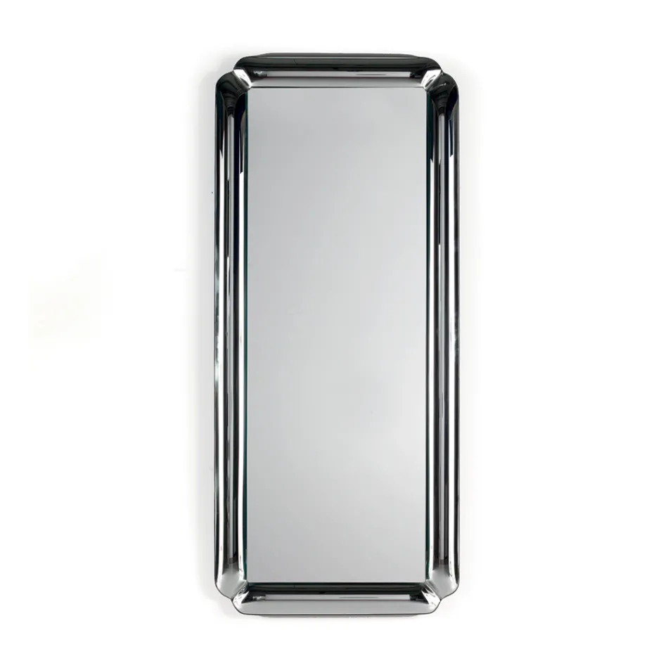 Rectangular Mirror with Cast Crystal Frame Made in Italy - Belinda Viadurini