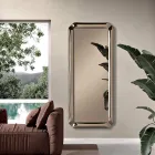 Rectangular Mirror with Cast Crystal Frame Made in Italy - Belinda Viadurini