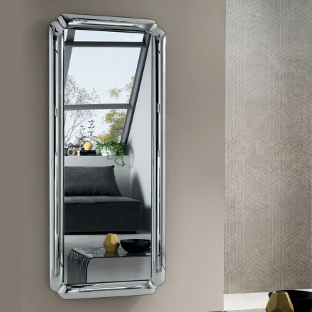 Rectangular Mirror with Cast Crystal Frame Made in Italy - Belinda Viadurini
