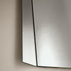 Rectangular Mirror with Side Insert in Two Colors Made in Italy - Lumis Viadurini