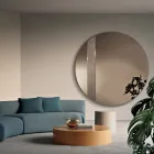 Round Mirror with Mesh Insert Made in Italy - Brigitta Viadurini