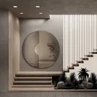 Round Wall Mirror with Mesh Insert Made in Italy - Annabella Viadurini