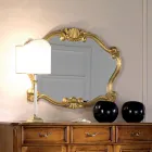 Classic Style Mirror with Gold Leaf Frame Made in Italy - Precious Viadurini