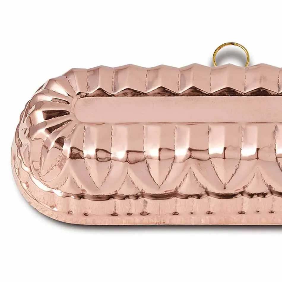 Oval Plumcake Mold in Hand Tinned Copper 30x11 - Gianclaudio Viadurini
