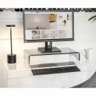 Monitor Stand in Transparent or Smoked Plexiglass Italian Design - Nerd Viadurini