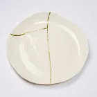 Design Round Pocket Tray in White Porcelain and Gold Leaf - Cicatroro Viadurini