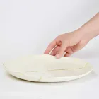 Design Round Pocket Tray in White Porcelain and Gold Leaf - Cicatroro Viadurini