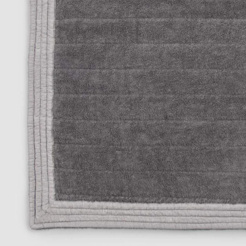 Rectangular Bathroom Rug in Colored Sponge Shabby Chic Design - Ginova Viadurini