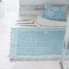 Cotton and Linen Sponge Bathroom Rug with Poema Lace 2 Colors - Cuorotto Viadurini