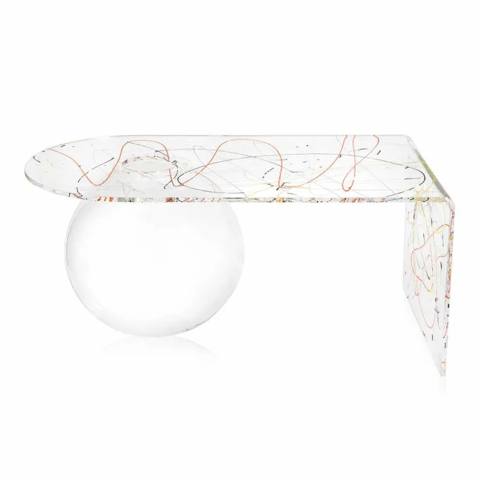 Modern plexiglass bridge table made in Italy, Bolly Viadurini