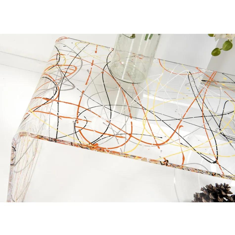 Modern bridge table in plexiglass made in Italy, Bolly Viadurini