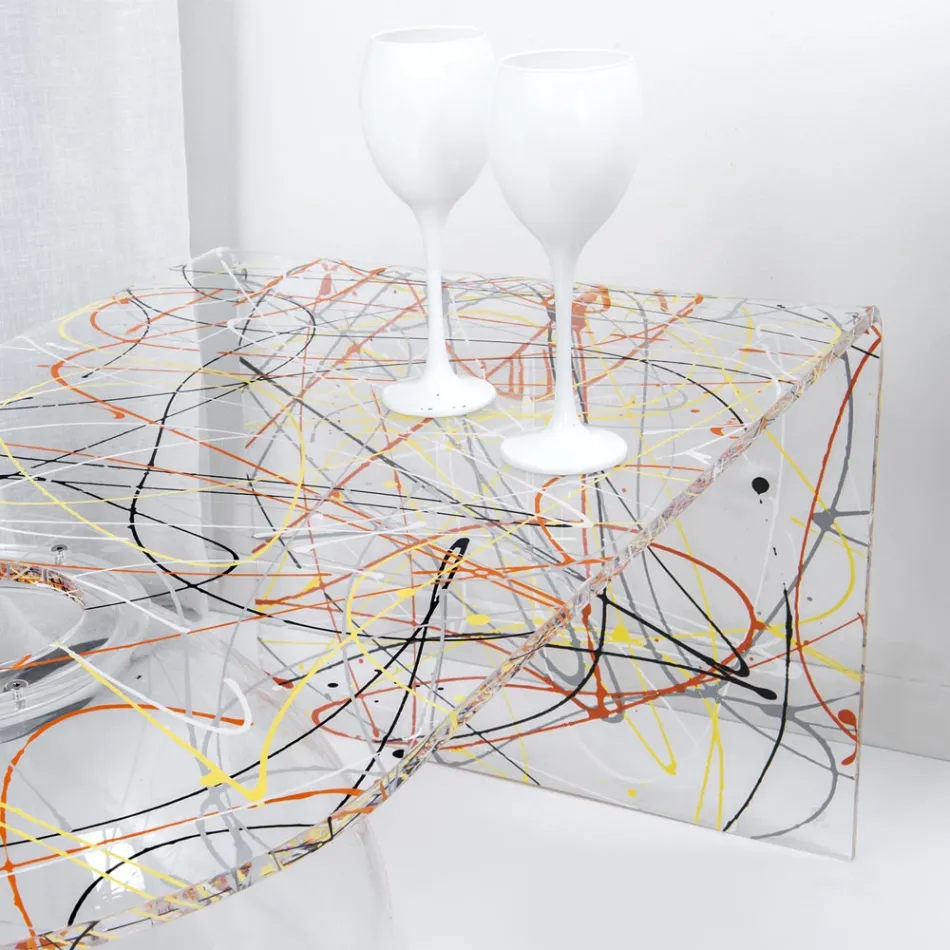 Modern bridge table in plexiglass made in Italy, Bolly Viadurini