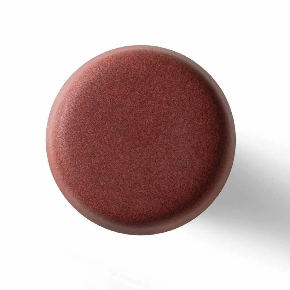 High Outdoor Coffee Table in Polyethylene with Round Top Made in Italy - Desmond Viadurini