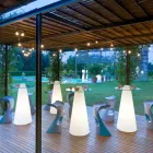 Slide Peak high table (H120) polyethylene and glass made in Italy Viadurini