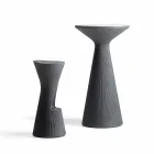 High Round Outdoor Coffee Table in Polyethylene and HPL Made in Italy - Desmond Viadurini