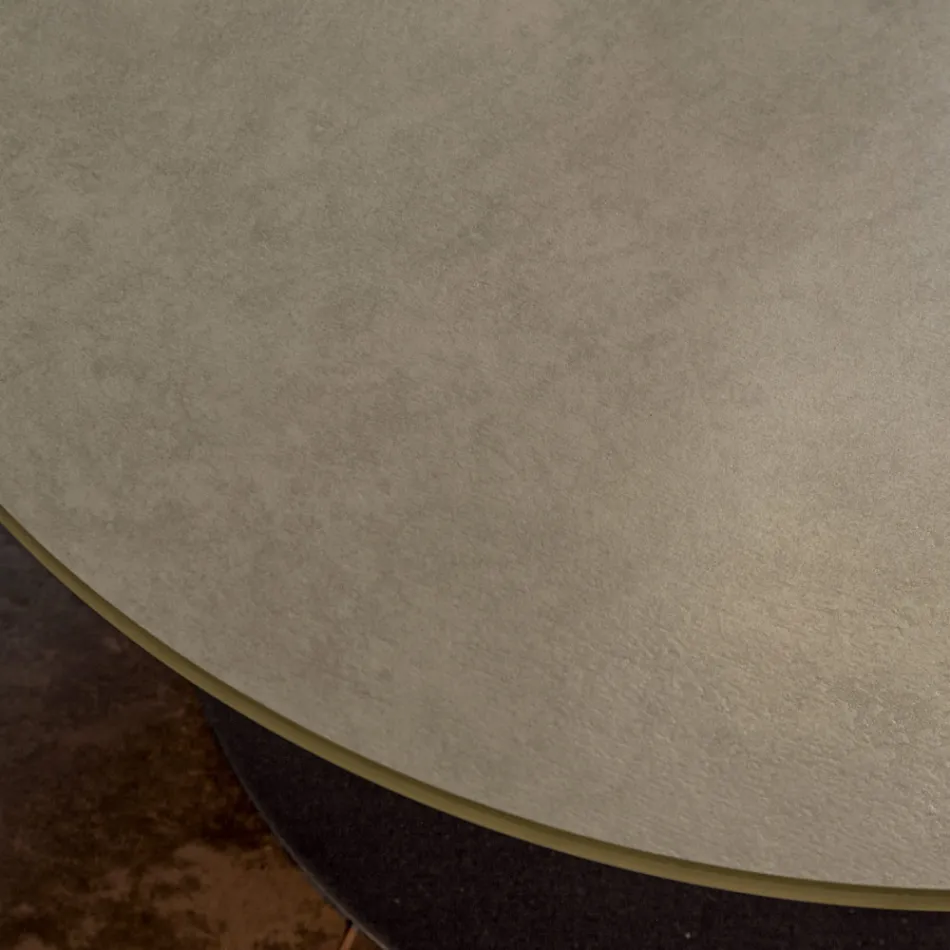 Low Coffee Table in Metal and Ceramic of Various Sizes - Amereo Viadurini