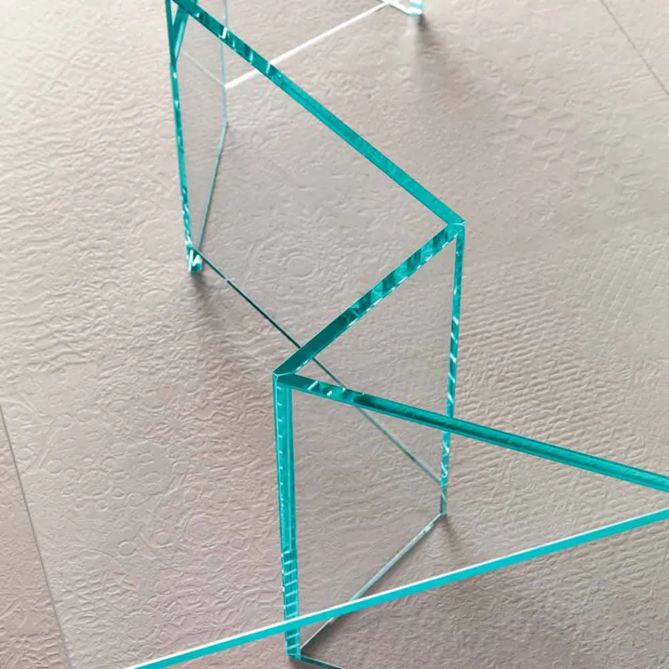 Low Coffee Table in Extra-clear Glass 2 Sizes Made in Italy - Random Viadurini