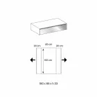 Low Table for Living Room in Smoked Glass and Wooden Drawers 3 Sizes - Mantra Viadurini