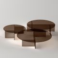 Laris Bronze Glass Coffee Table with a Refined Design Made in Italy