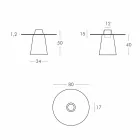 Slide Peak low table (H50) polyethylene and glass made in Italy Viadurini