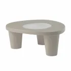 Low table Low Slide Lita Table polyethylene and glass made in Italy Viadurini