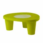 Low table Low Slide Lita Table polyethylene and glass made in Italy Viadurini