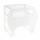 Coffee table / bedside table in Mineo design acrylic crystal Viadurini