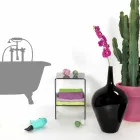 Contemporary Smooth Smoky Coffee Table / Side Table Mimi, made in Italy Viadurini