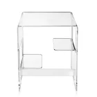 Bedside Table in Transparent or Smoked Plexiglass Made in Italy - Lollao Viadurini