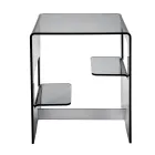 Bedside Table in Transparent or Smoked Plexiglass Made in Italy - Lollao Viadurini