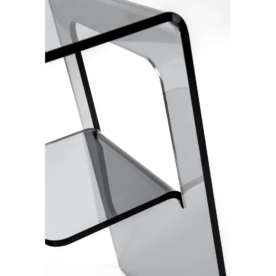 Bedside Table in Transparent or Smoked Plexiglass Made in Italy - Lollao Viadurini