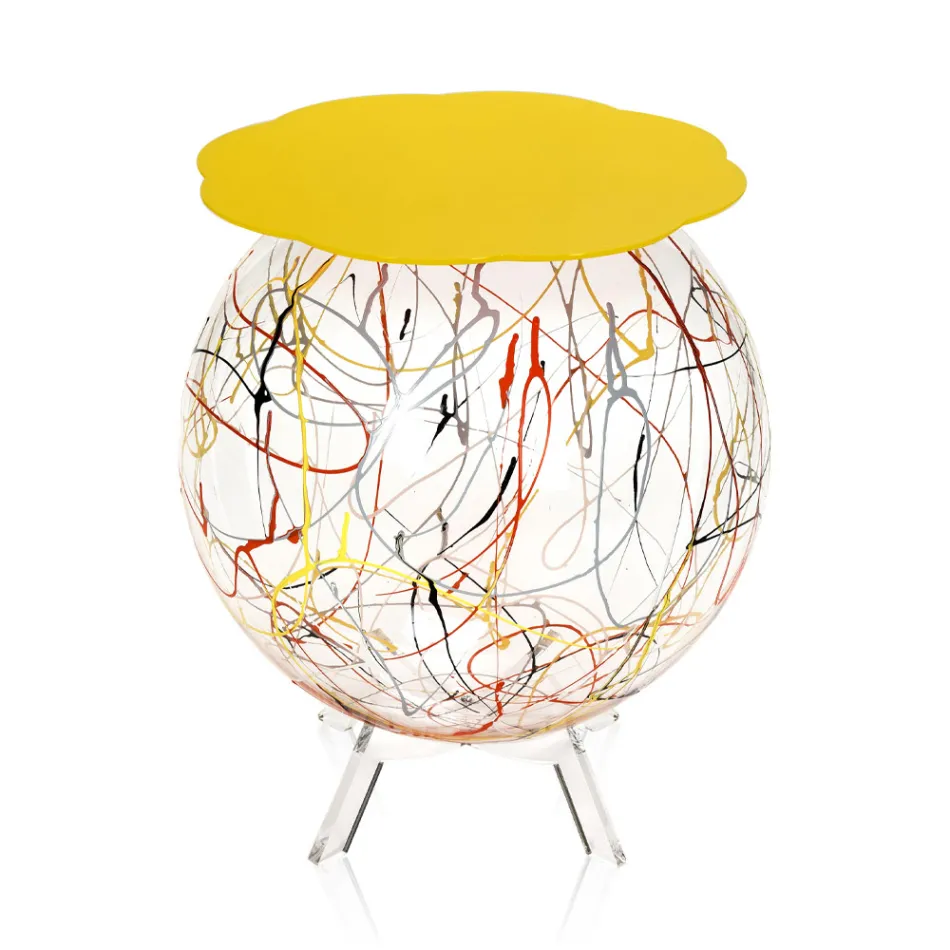 Versatile Bedside Table in Recyclable Colored Plexiglass - Paolone Viadurini