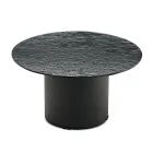 Coffee Table with Metal Base and Ø60 cm Mirror or Glass Top - Flaminia Viadurini