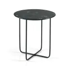 Coffee Table with Mirror and Marble-Effect Ceramic Top Made in Italy - Giusta Viadurini