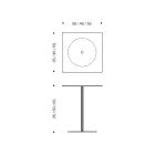 Coffee Table with Square Glass or Metal Top Made in Italy - Anakin Viadurini