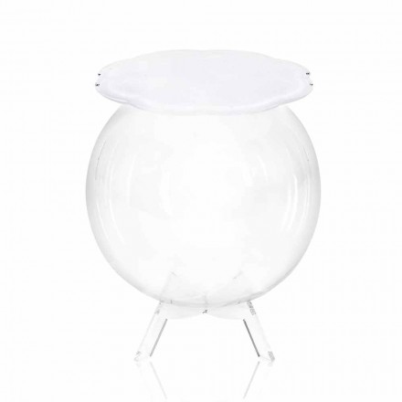 White round coffee table / container Biffy, modern design made in Italy Viadurini