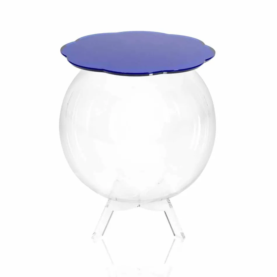 Biffy blue coffee table / container, modern design made in Italy Viadurini