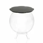 Biffy black round coffee table / container, modern design made in Italy Viadurini