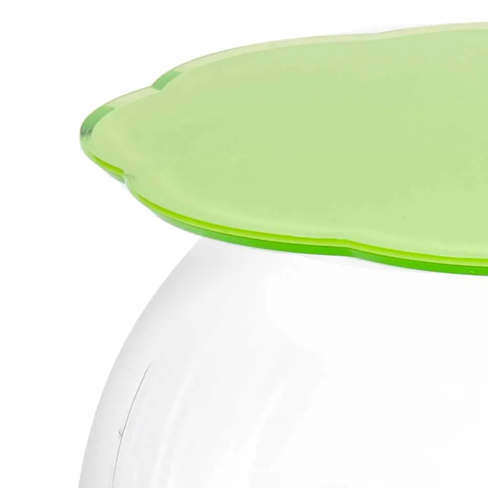 Biffy green round coffee table / container, modern design made in Italy Viadurini