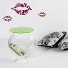 Biffy green round coffee table / container, modern design made in Italy Viadurini