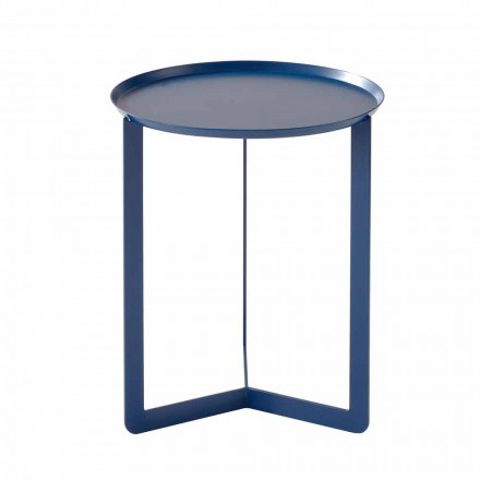 Round Design Coffee Table for Living Room in Colored Metal - Stephane Viadurini