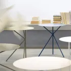 Round Metal Coffee Table, Design in Various Colors and 2 Sizes - Olesya Viadurini