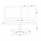 Modern Transformable Coffee Table in Wood and Metal Made in Italy - Fabio Viadurini